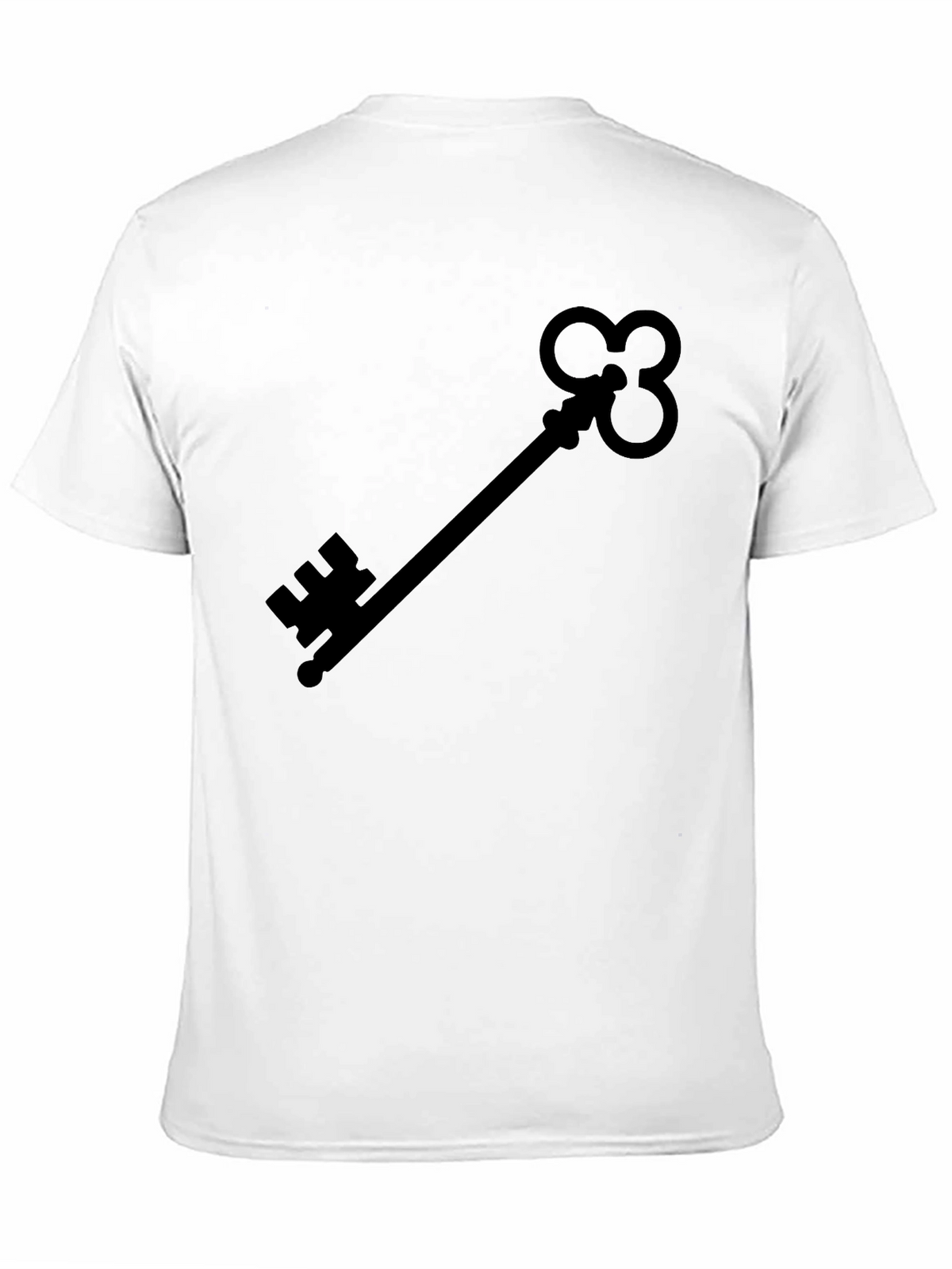 Skeleton Key Graphic Tee - Black Cotton Shirt