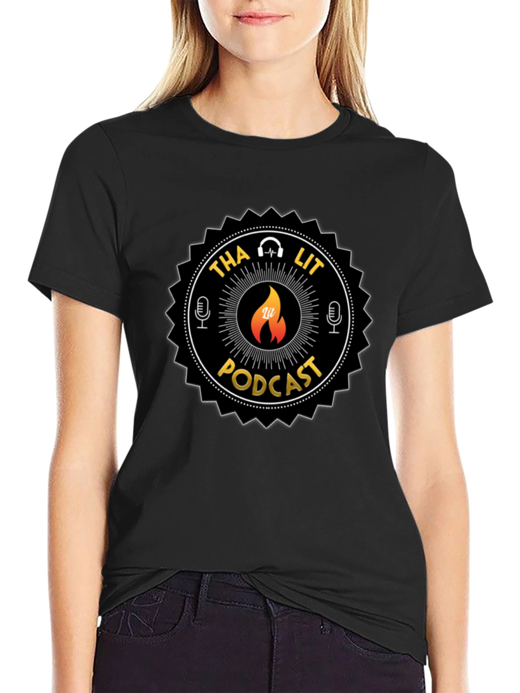 Tha Lit Podcast Black T-Shirt
