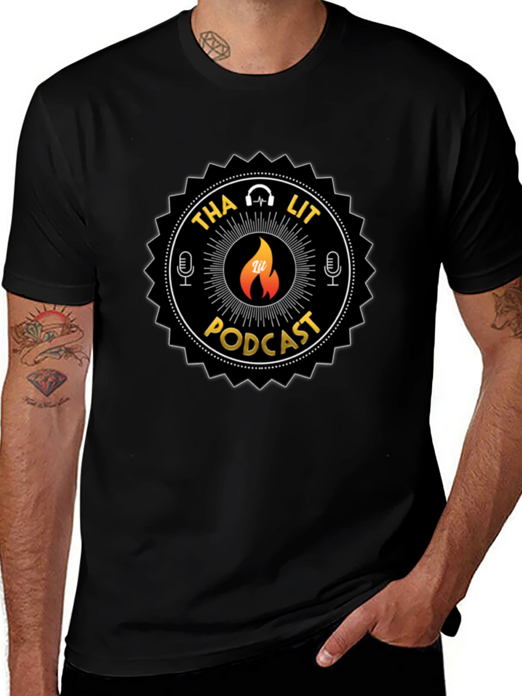 Tha Lit Podcast Black T-Shirt