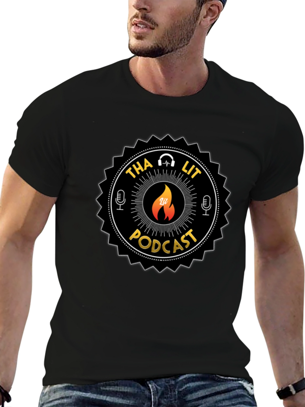 Tha Lit Podcast Black T-Shirt
