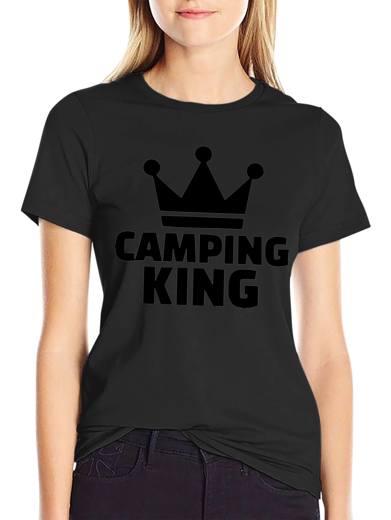 Camping King Black T-Shirt