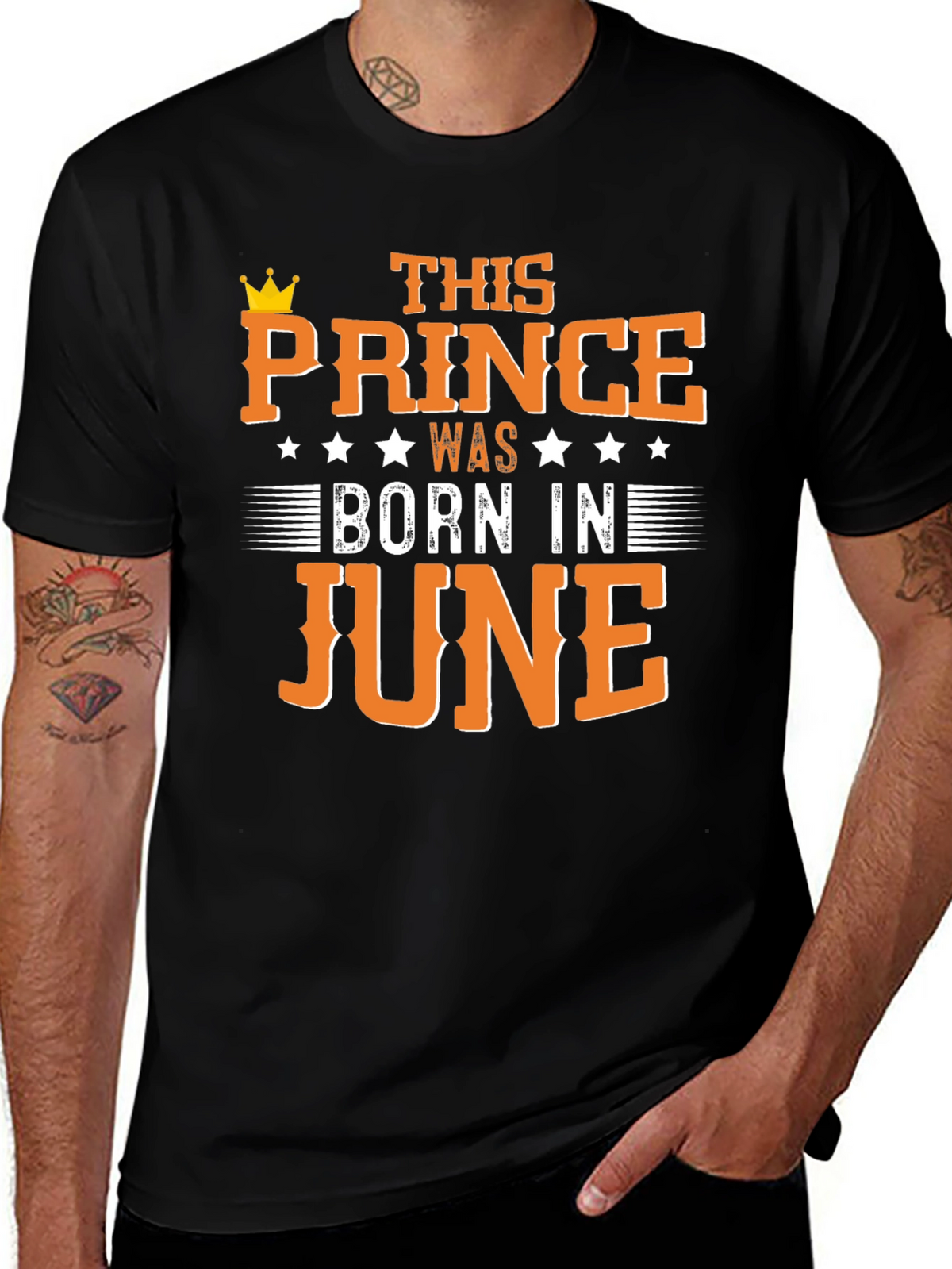 Prince Born in June Black T-Shirt