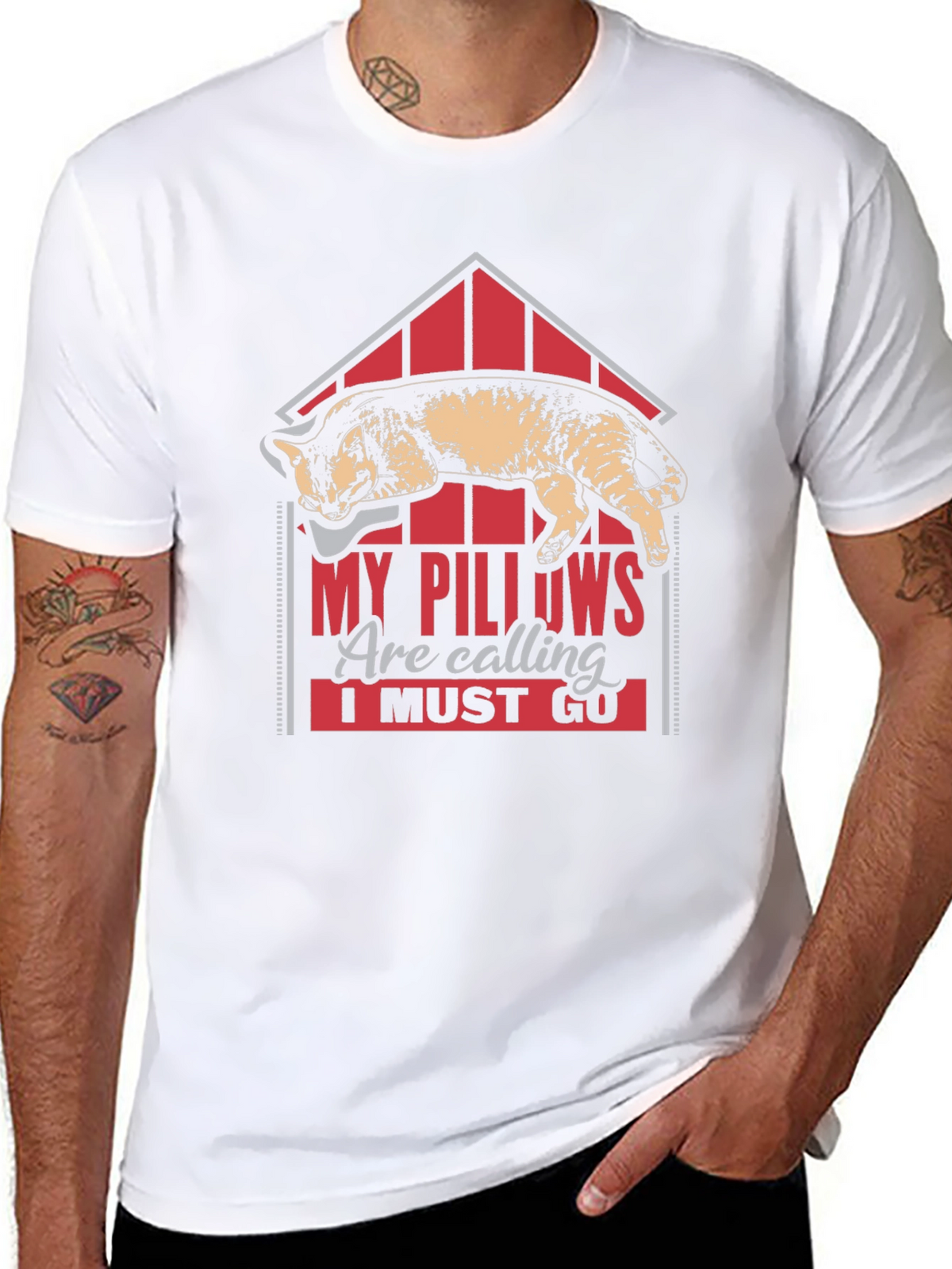 My Pillows Are Calling Funny Cat Lover T-Shirt