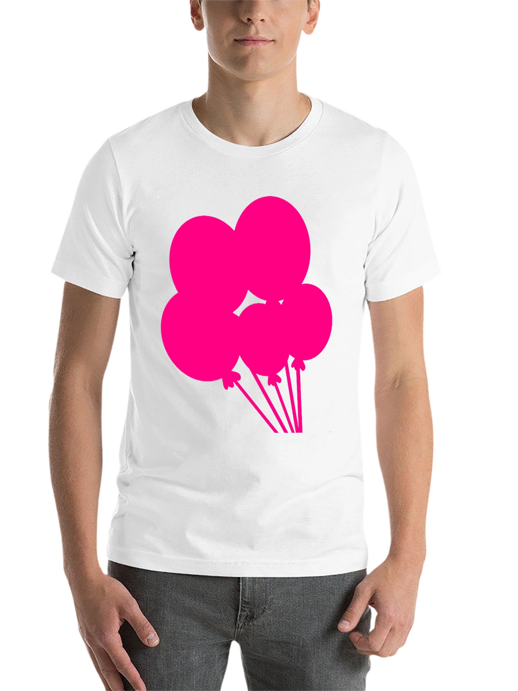 Fun Balloons Graphic Tee - Black Cotton T-Shirt
