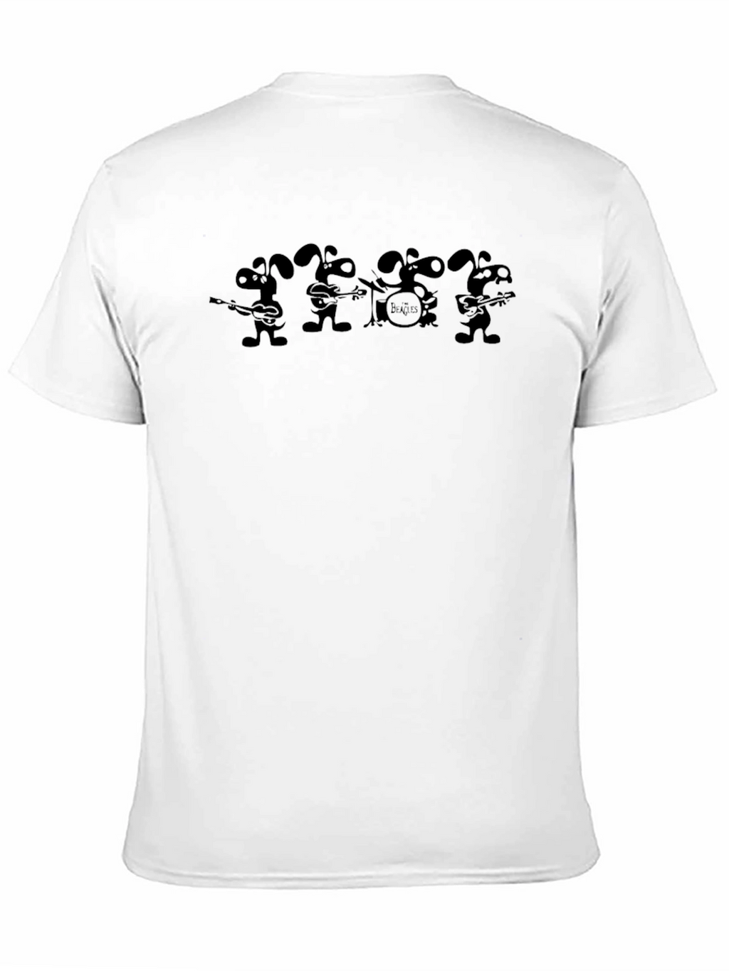 Cartoon Band Graphic Tee - Black T-Shirt