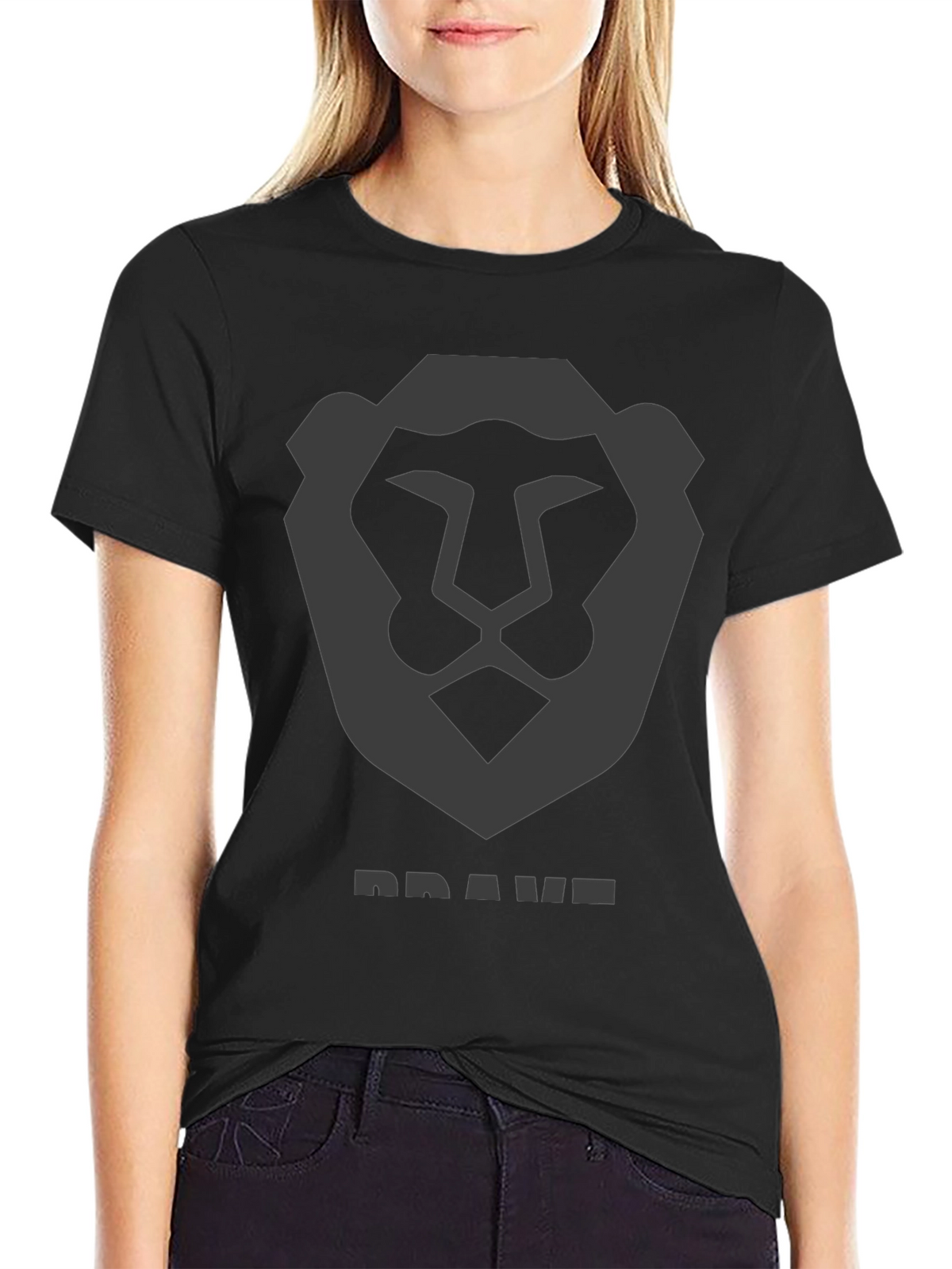 Brave Lion Graphic Tee - Mens Black T-Shirt