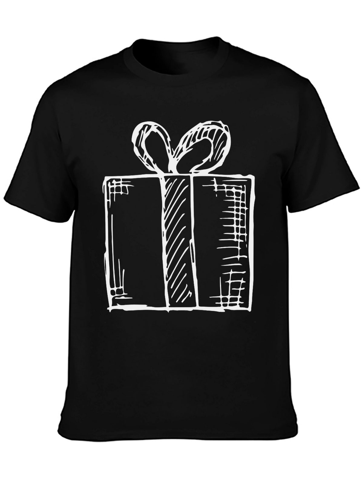 Gift Box Graphic T-Shirt - Stylish Holiday Tee