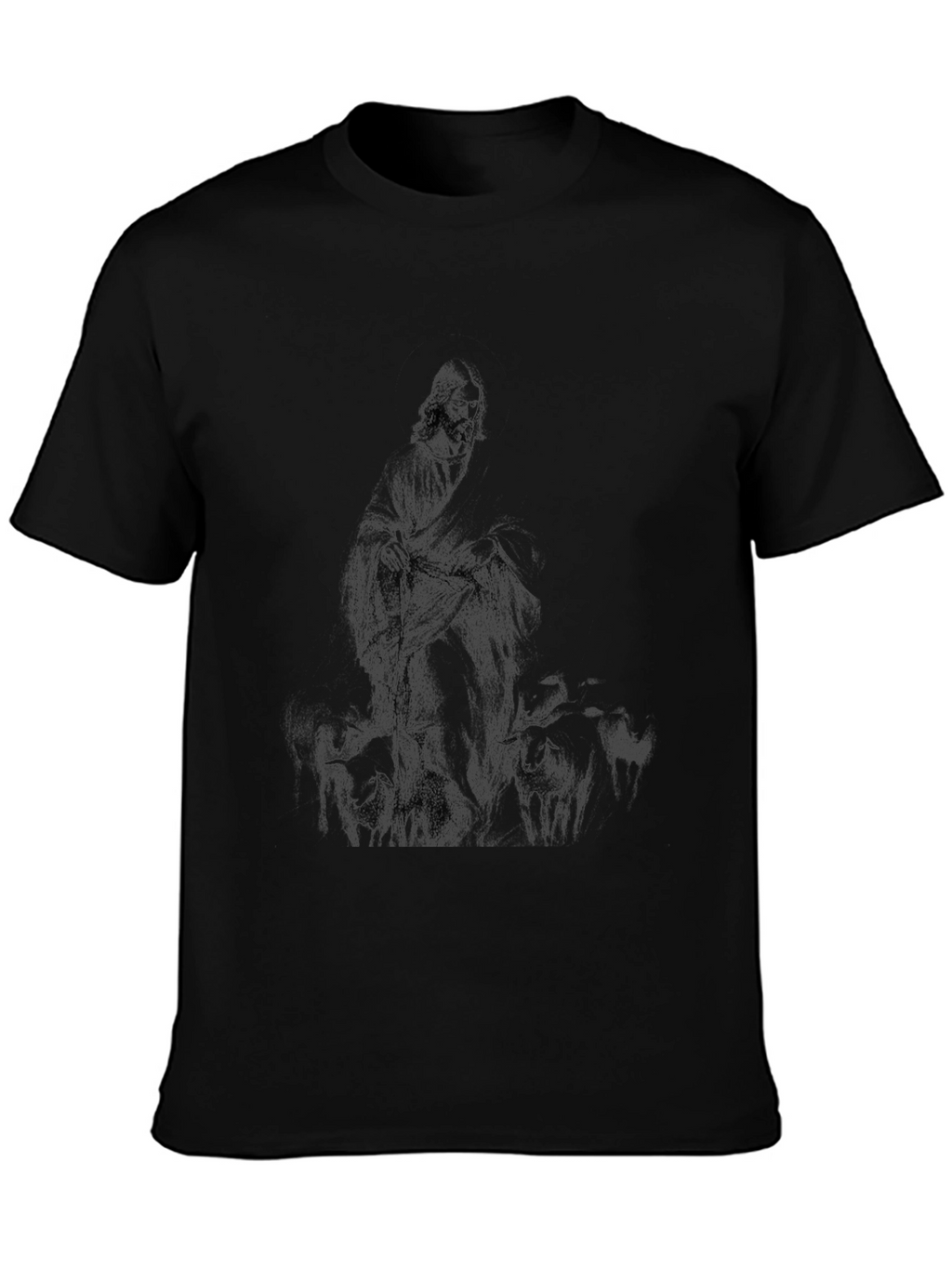 Black Jesus The Good Shepherd Graphic T-Shirt