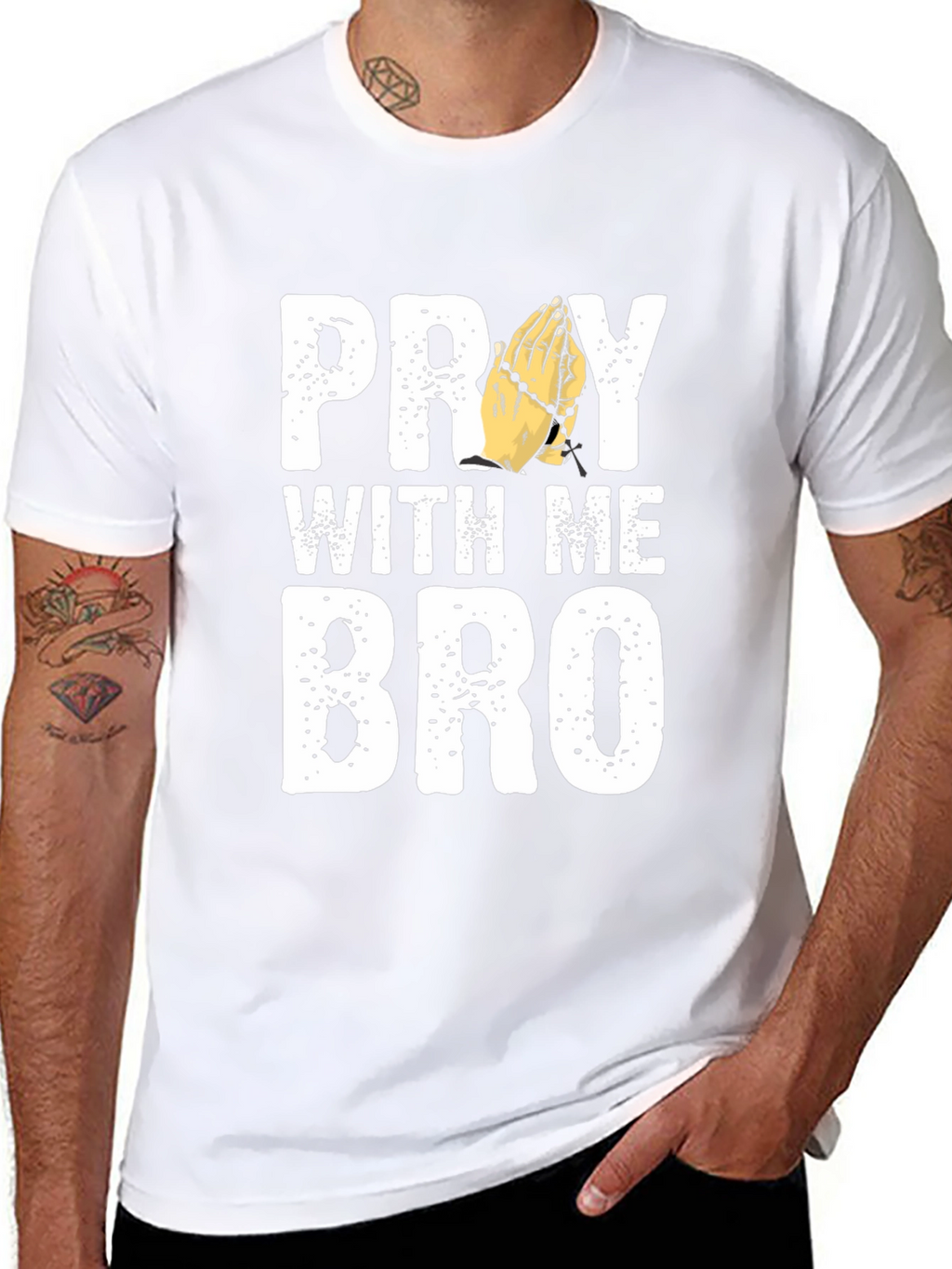 Pray With Me Bro Graphic T-Shirt
