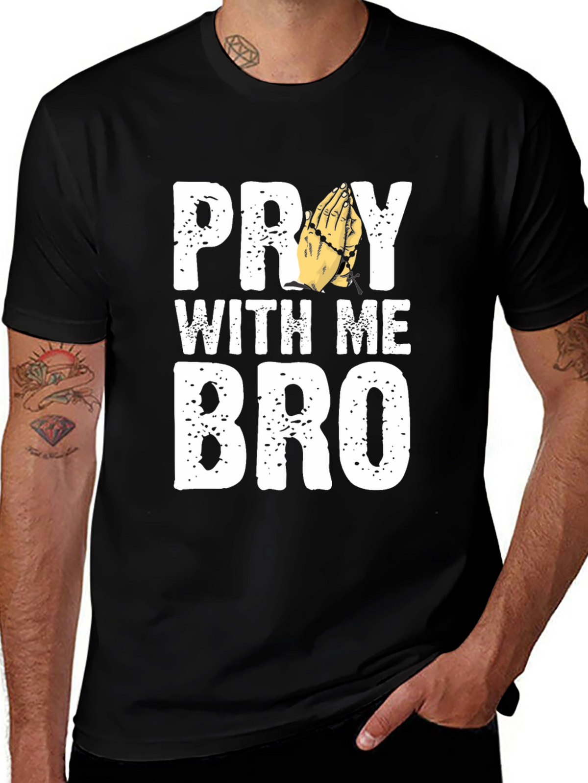 Pray With Me Bro Graphic T-Shirt