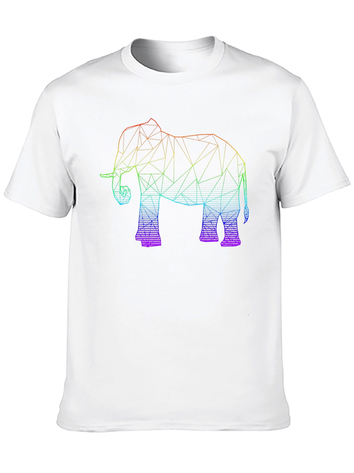 Geometric Elephant Graphic Tee - Black
