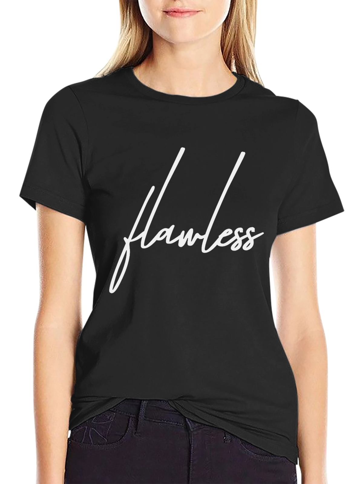Flawless Graphic Tee - Stylish Black T-Shirt