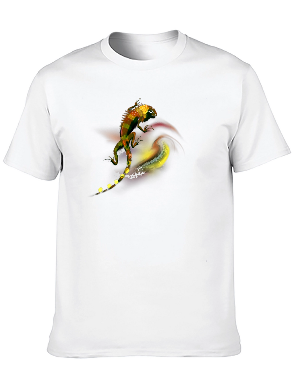 Lizard Art Graphic Tee - Mens Black T-Shirt