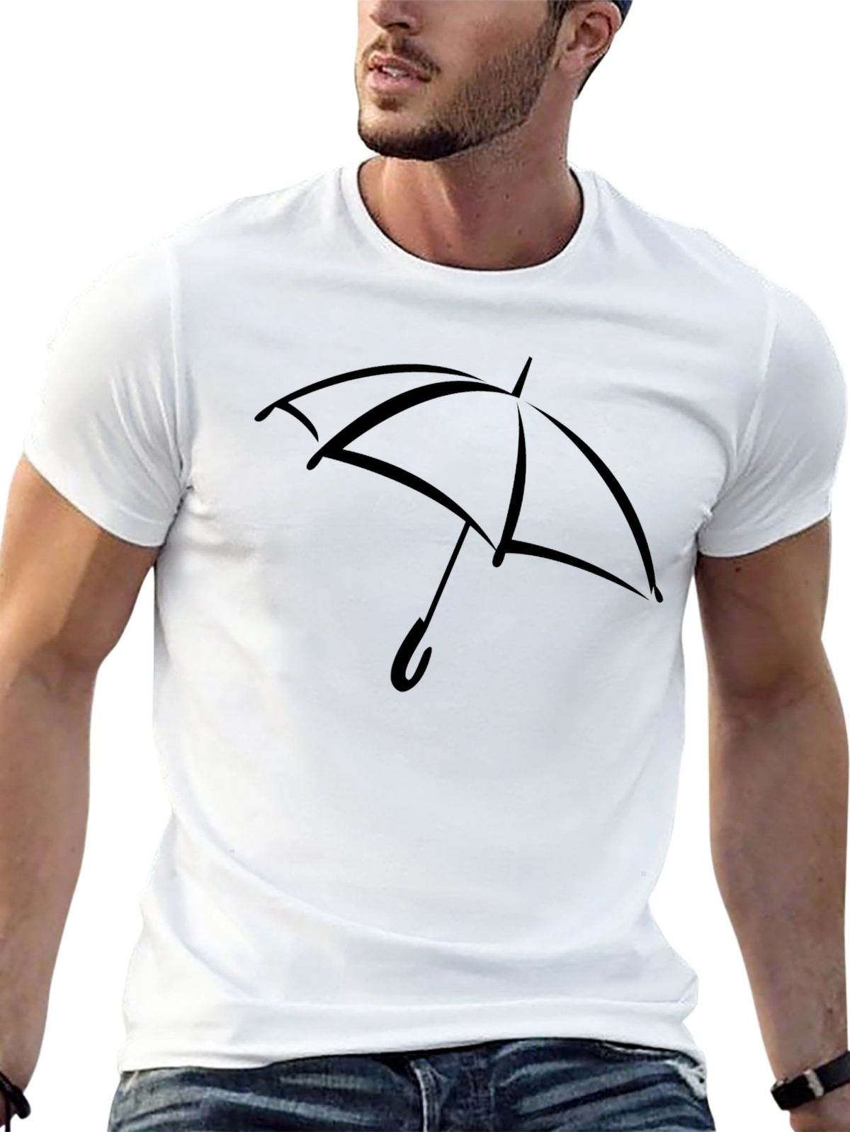 Umbrella Graphic T-Shirt - Stylish Casual Wear