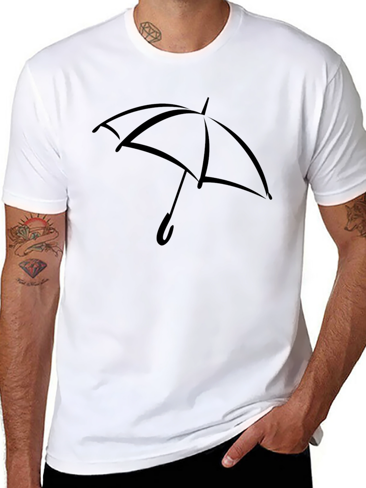 Umbrella Graphic T-Shirt - Stylish Casual Wear