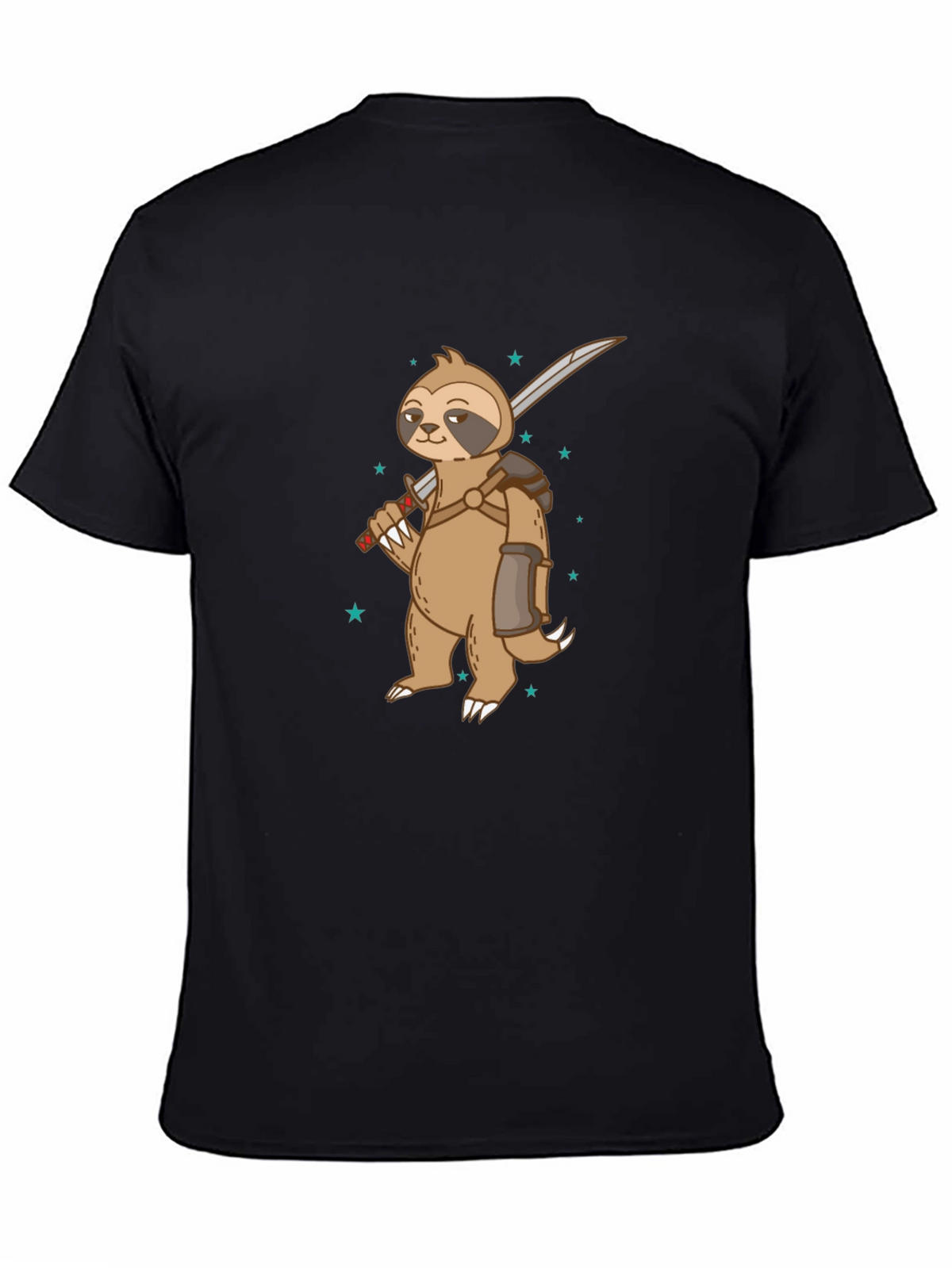 Sloth Warrior Graphic Tee - Black