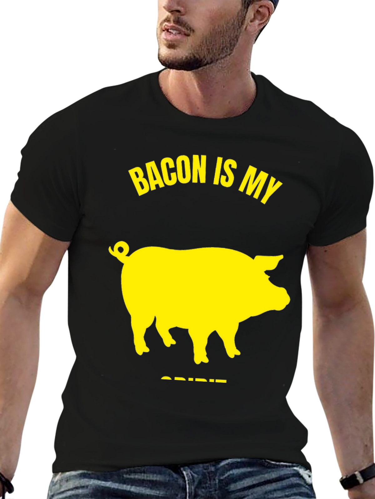 Bacon Is My Spirit Animal T-Shirt - Black
