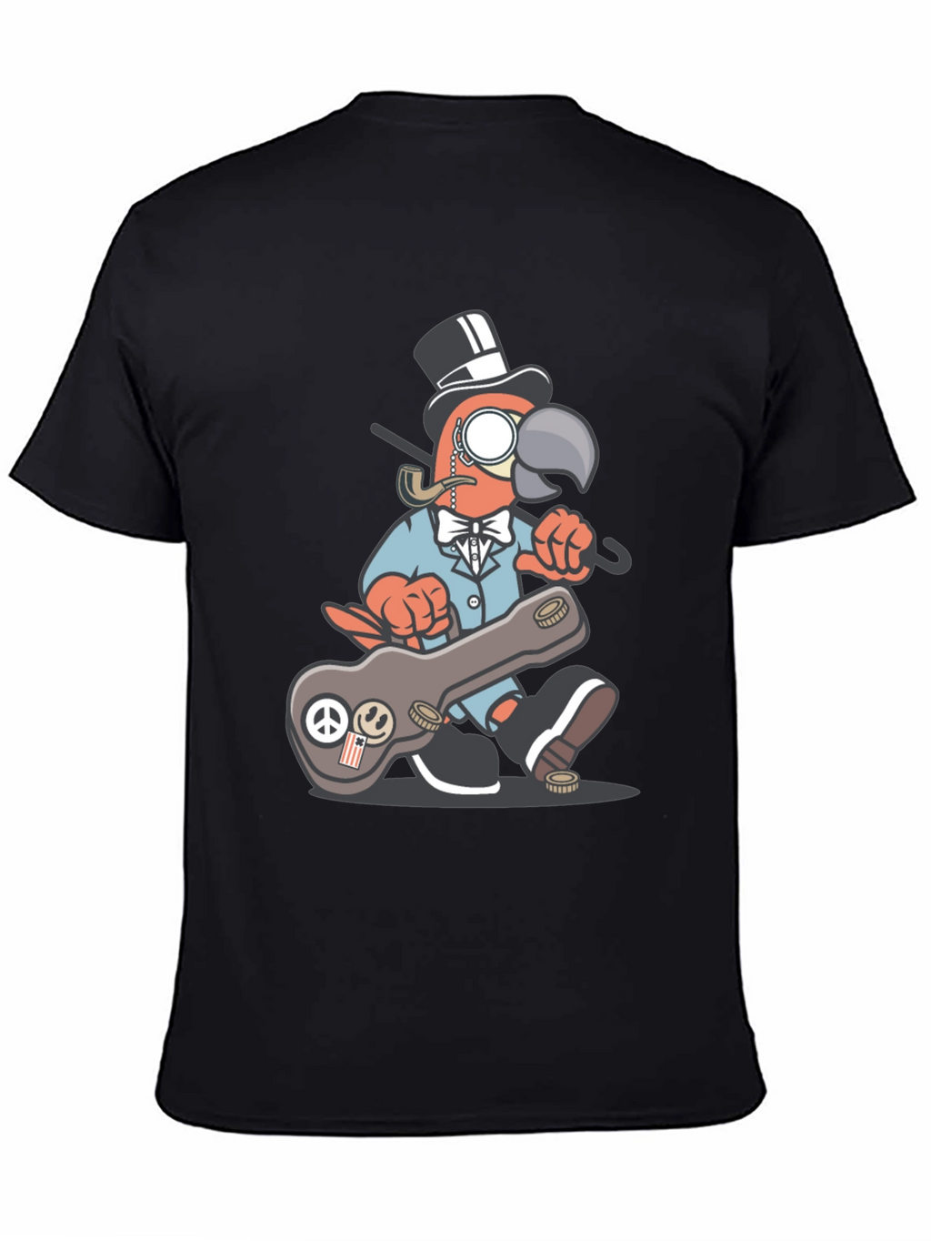 Dapper Parrot T-Shirt - Unique Cartoon Graphic