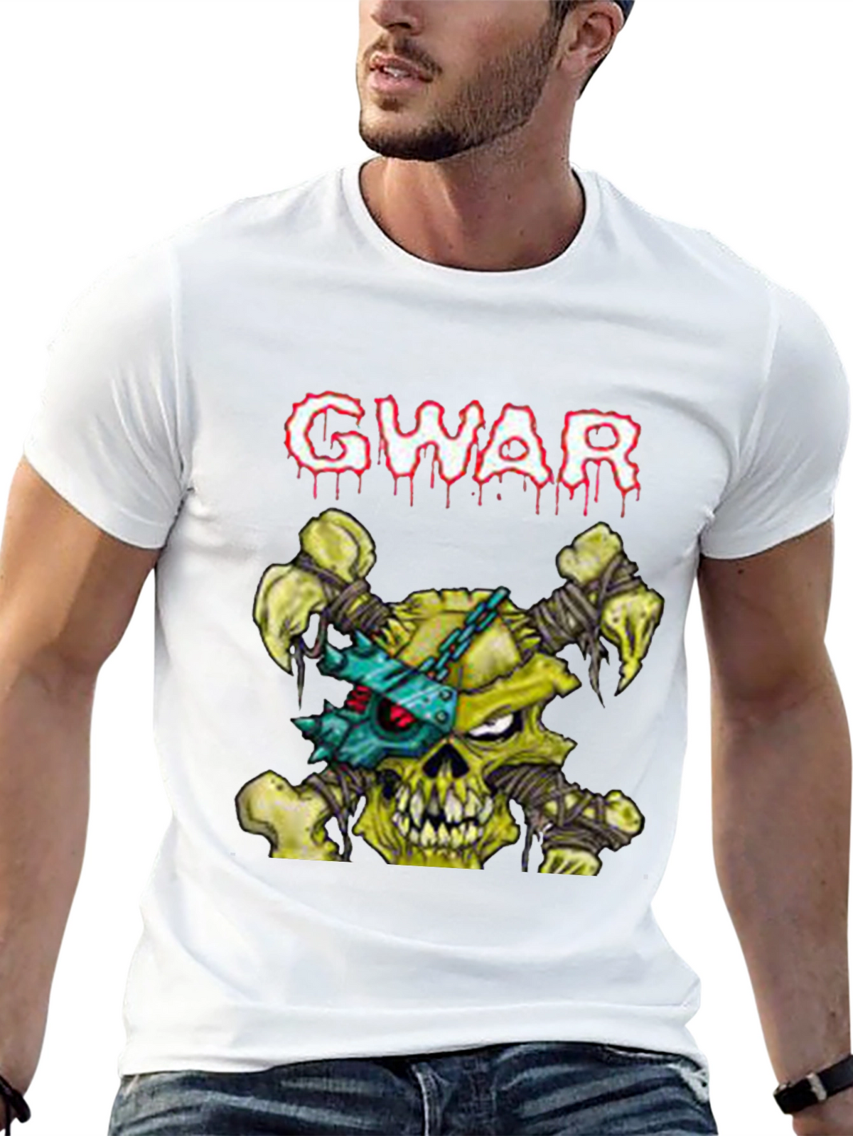 GWAR Band T-Shirt Skull Bones Graphic Tee