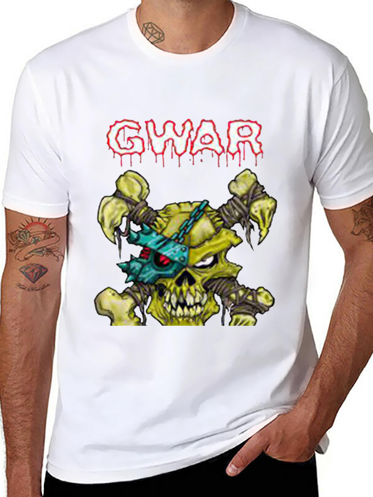 GWAR Band T-Shirt Skull Bones Graphic Tee
