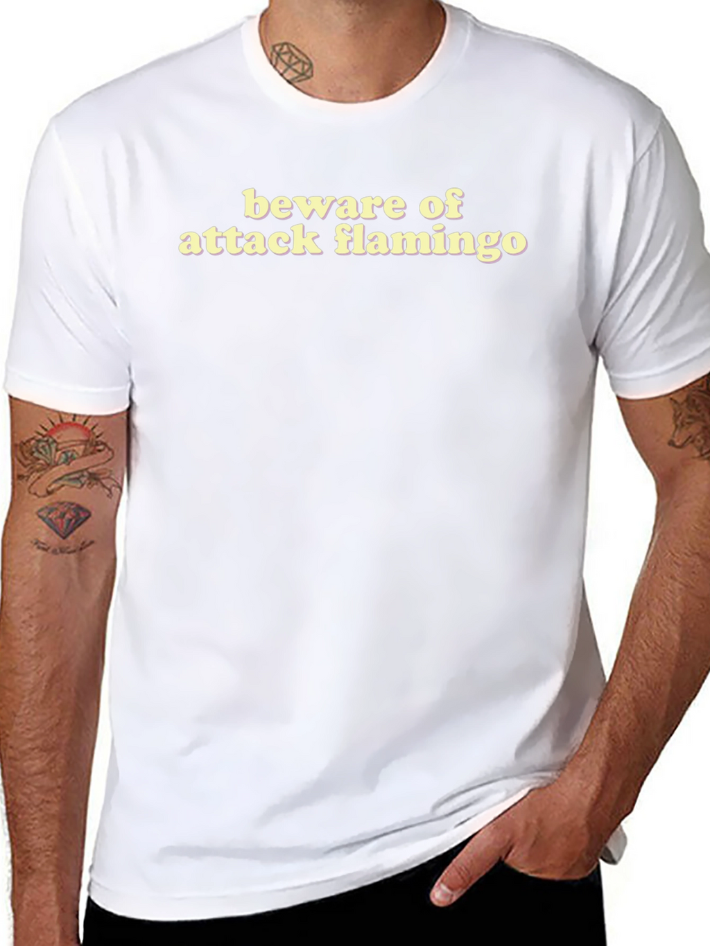 Beware of Attack Flamingo T-Shirt Funny Bird Tee