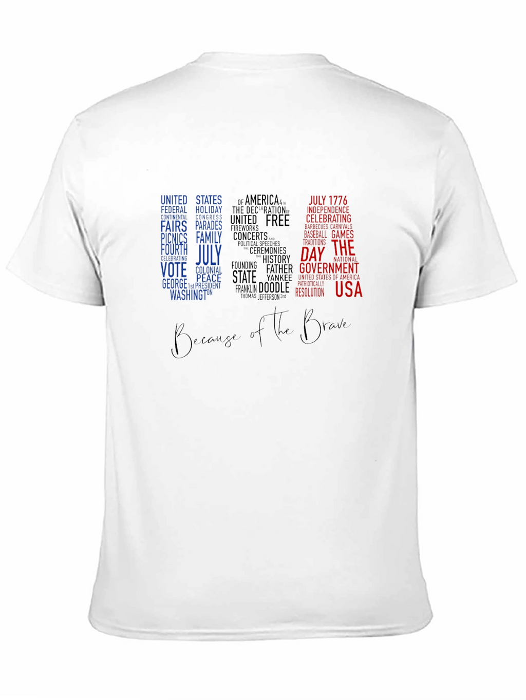 Patriotic USA Word Art T-Shirt