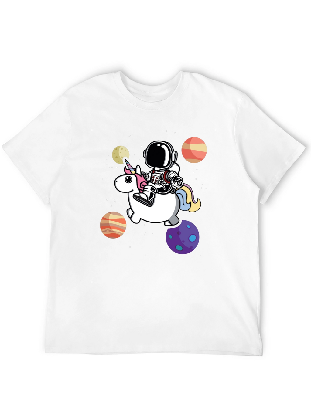 Astronaut Riding Unicorn Graphic Tee