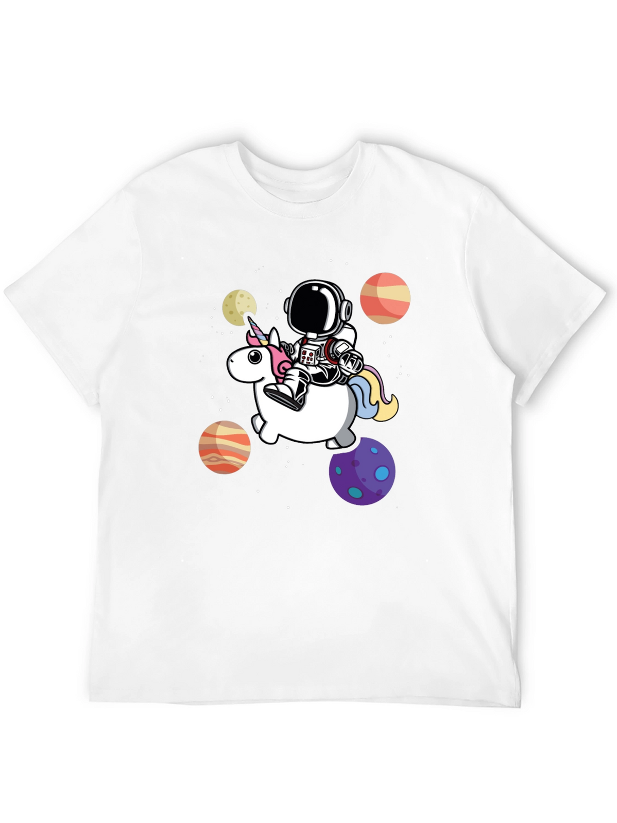 Astronaut Riding Unicorn Graphic Tee