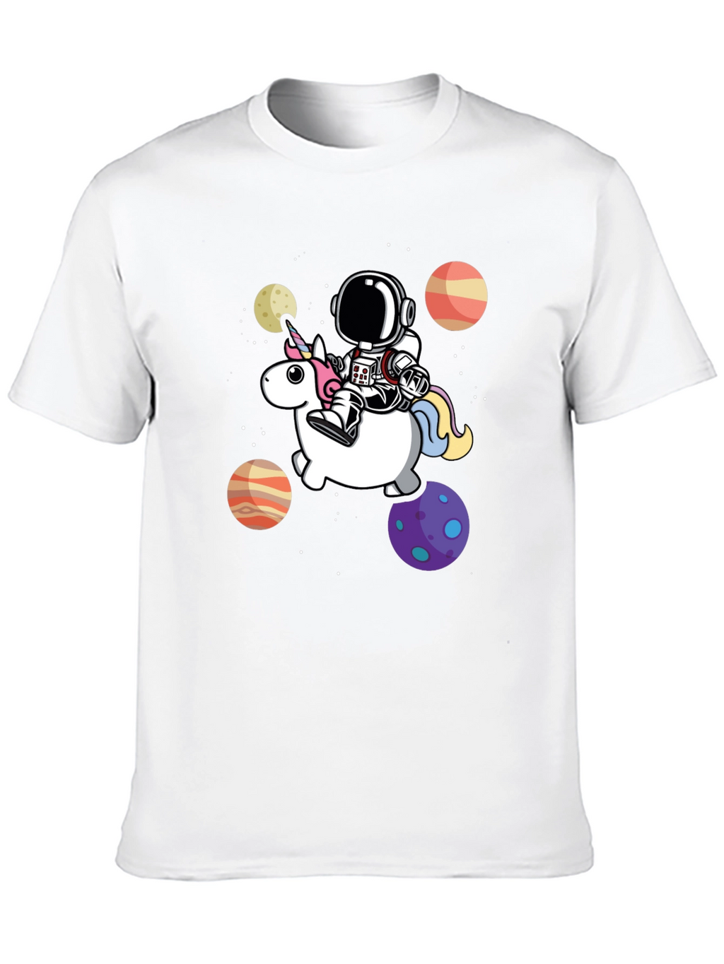 Astronaut Riding Unicorn Graphic Tee