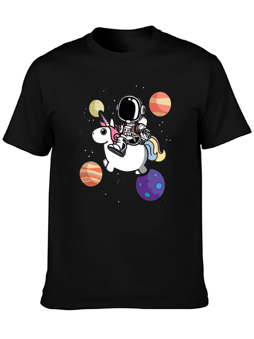 Astronaut Riding Unicorn Graphic Tee