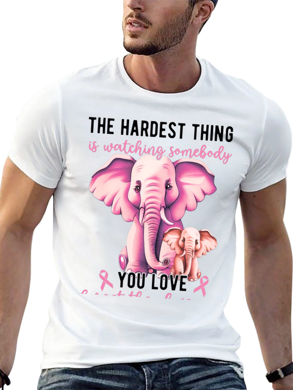 Elephant Breast Cancer Awareness T-Shirt