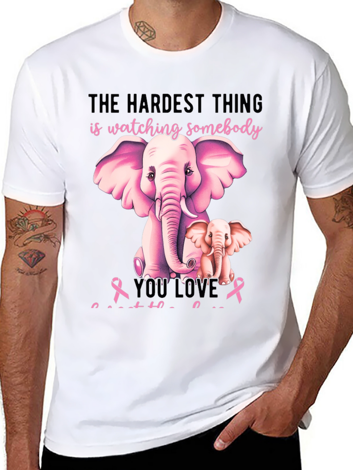Elephant Breast Cancer Awareness T-Shirt