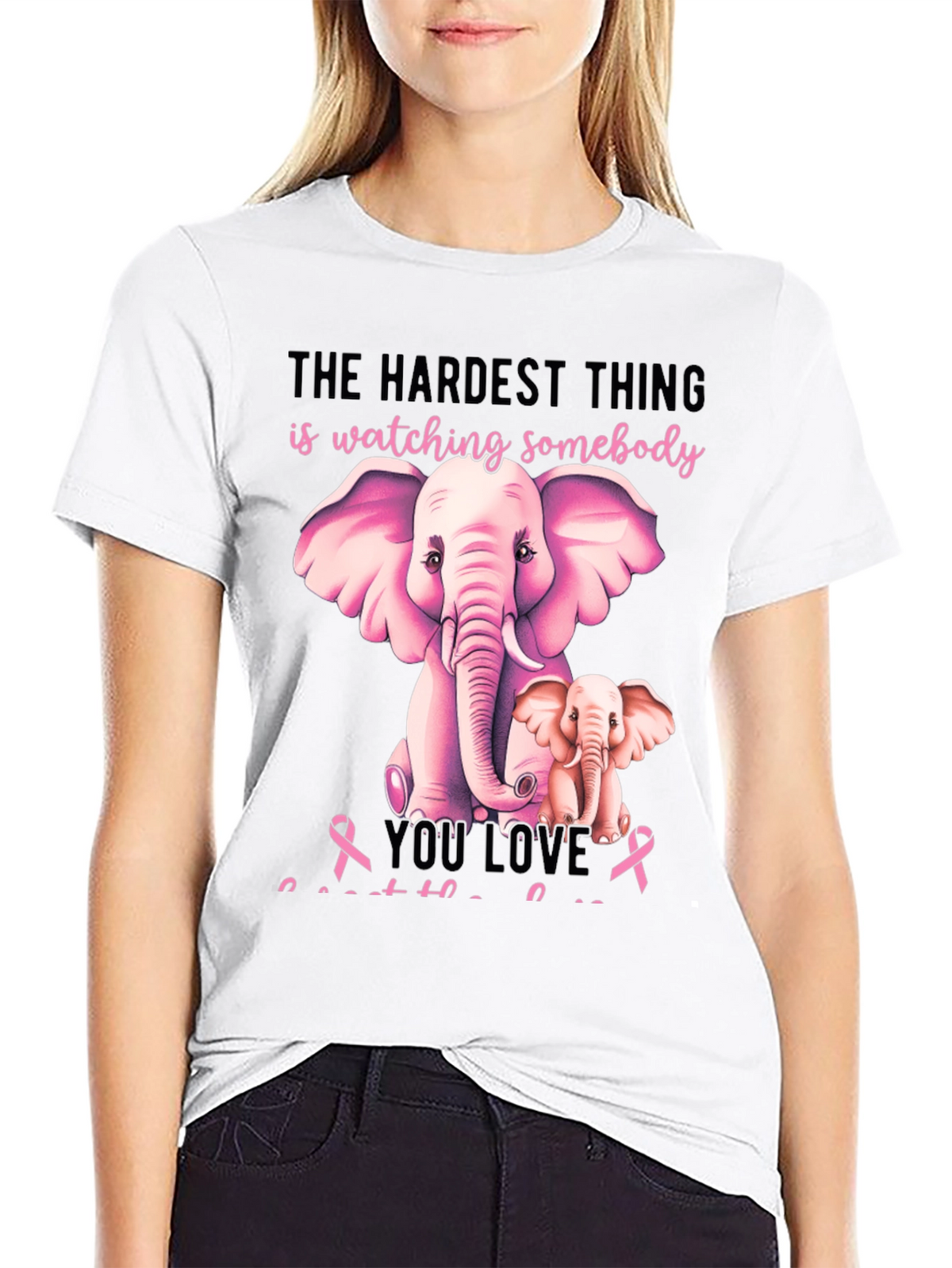 Elephant Breast Cancer Awareness T-Shirt
