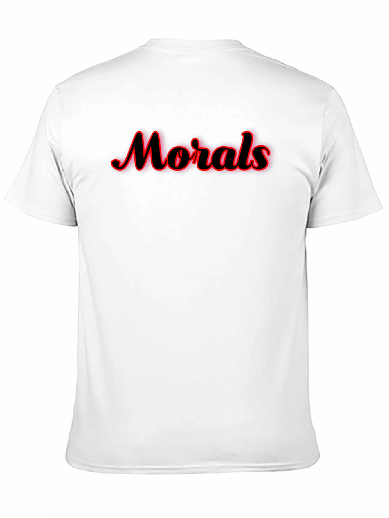 Morals Graphic Tee - Black Cotton Blend T-Shirt