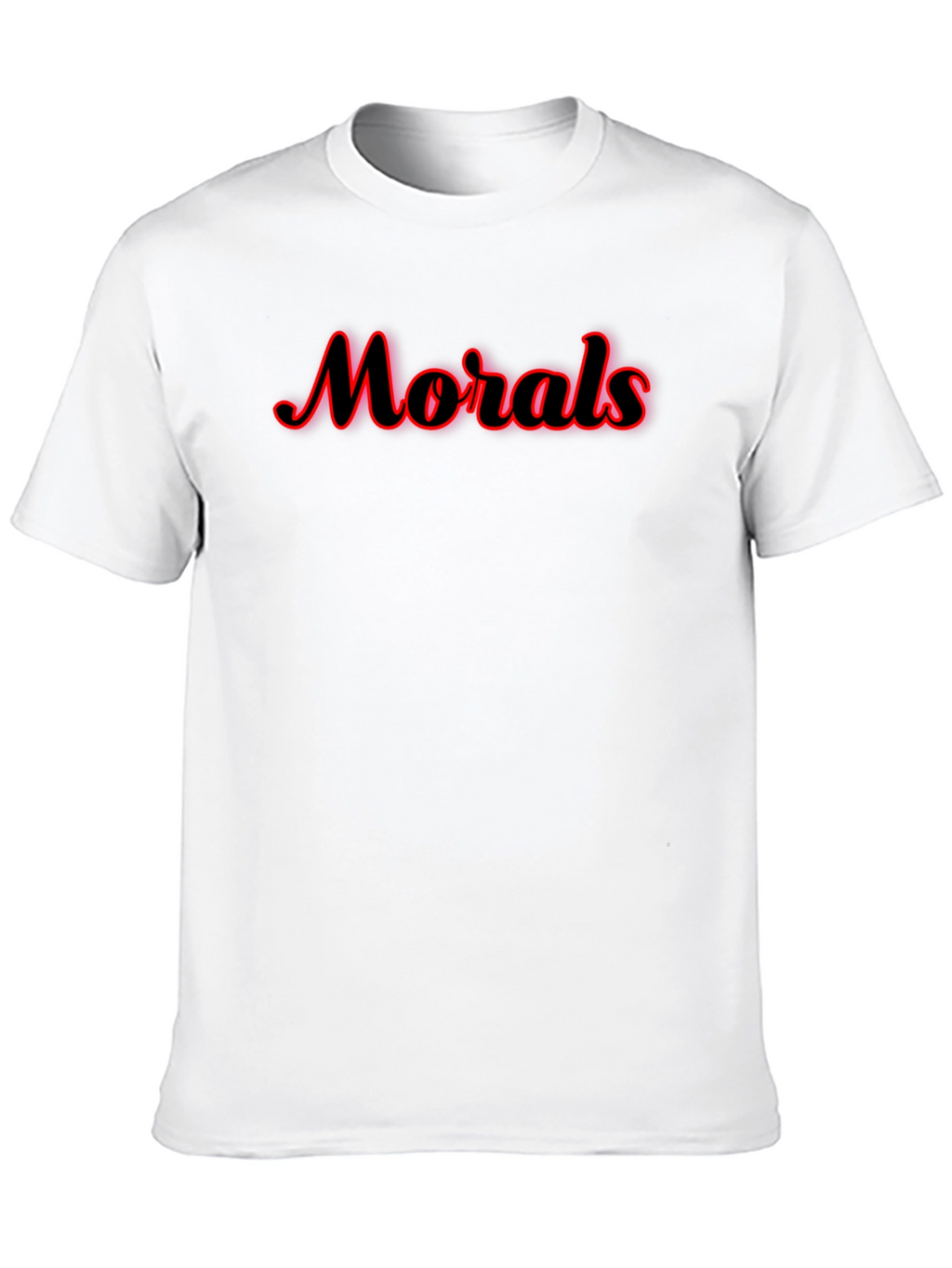 Morals Graphic Tee - Black Cotton Blend T-Shirt