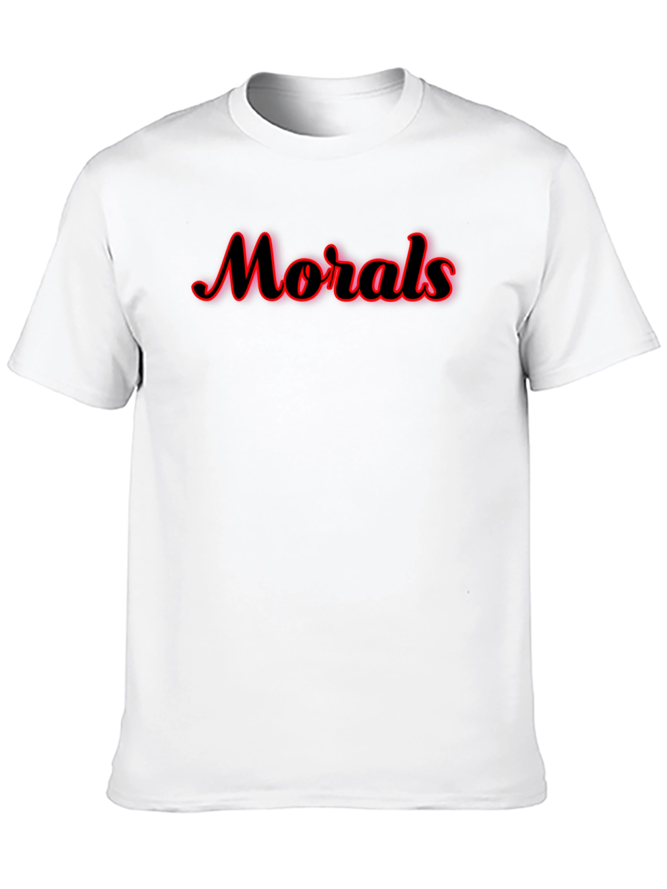 Morals Graphic Tee - Black Cotton Blend T-Shirt