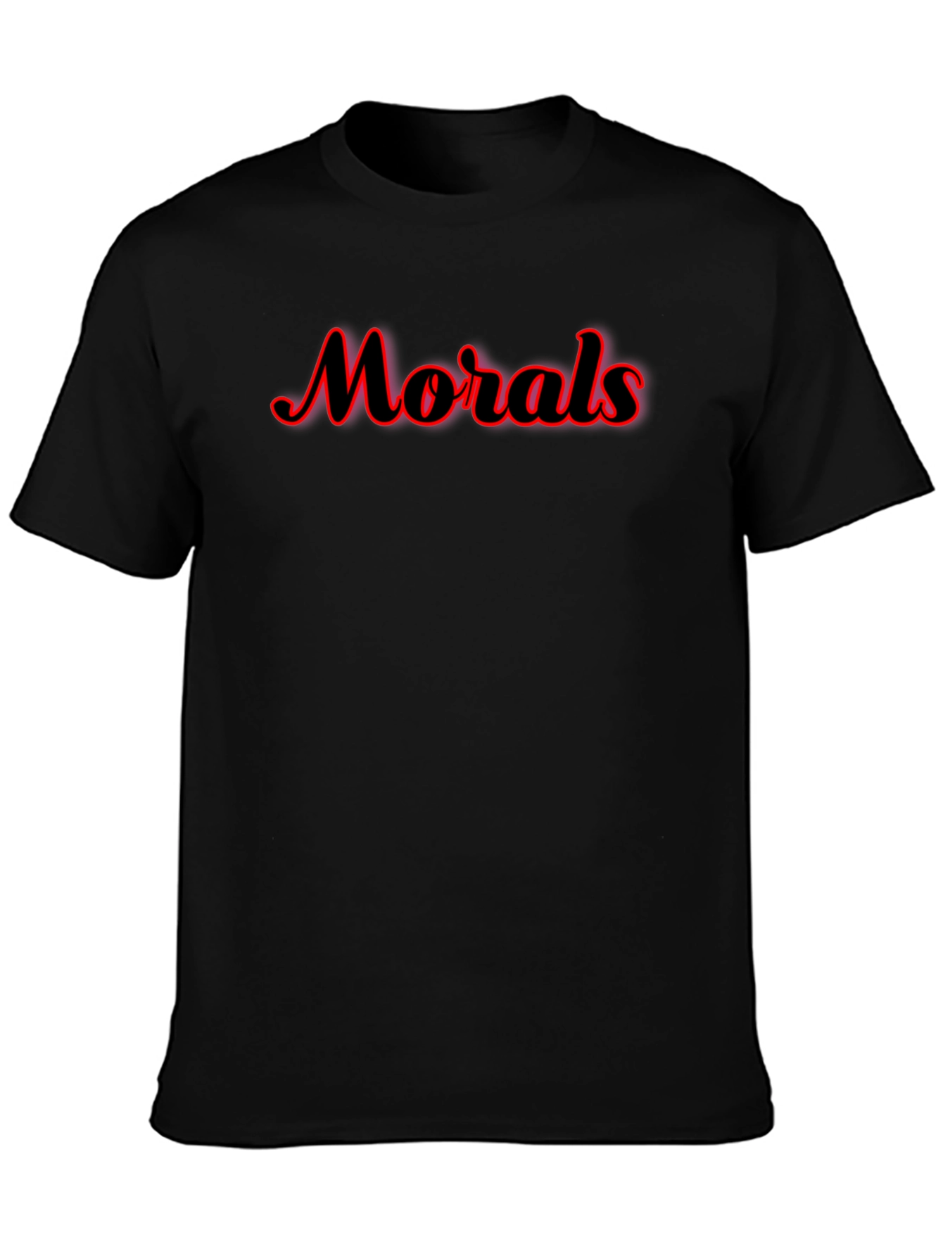 Morals Graphic Tee - Black Cotton Blend T-Shirt