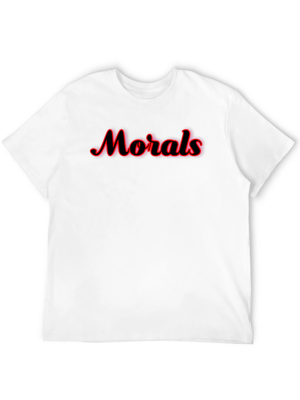 Morals Graphic Tee - Black Cotton Blend T-Shirt