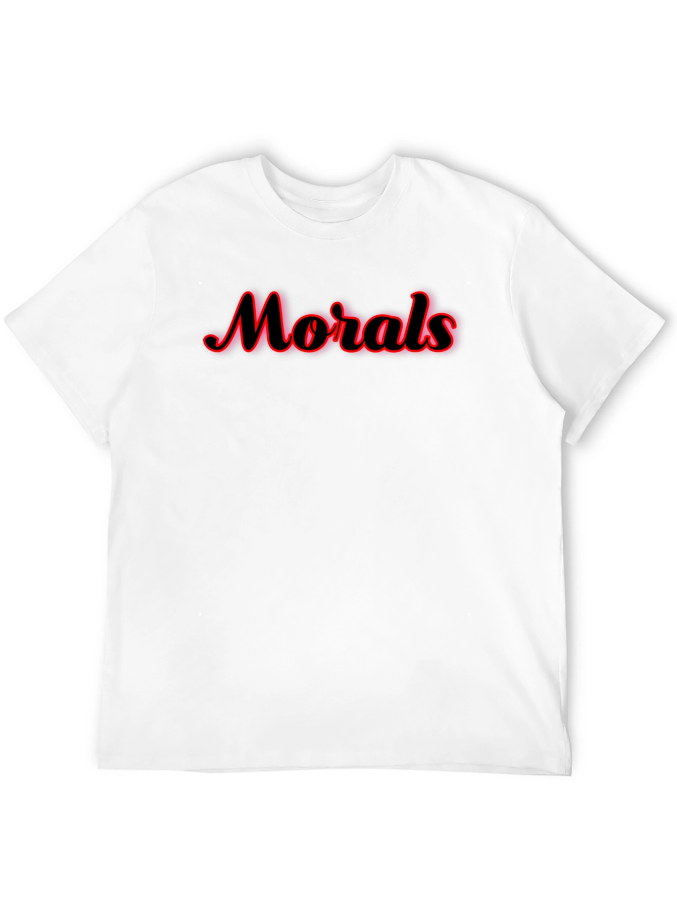 Morals Graphic Tee - Black Cotton Blend T-Shirt