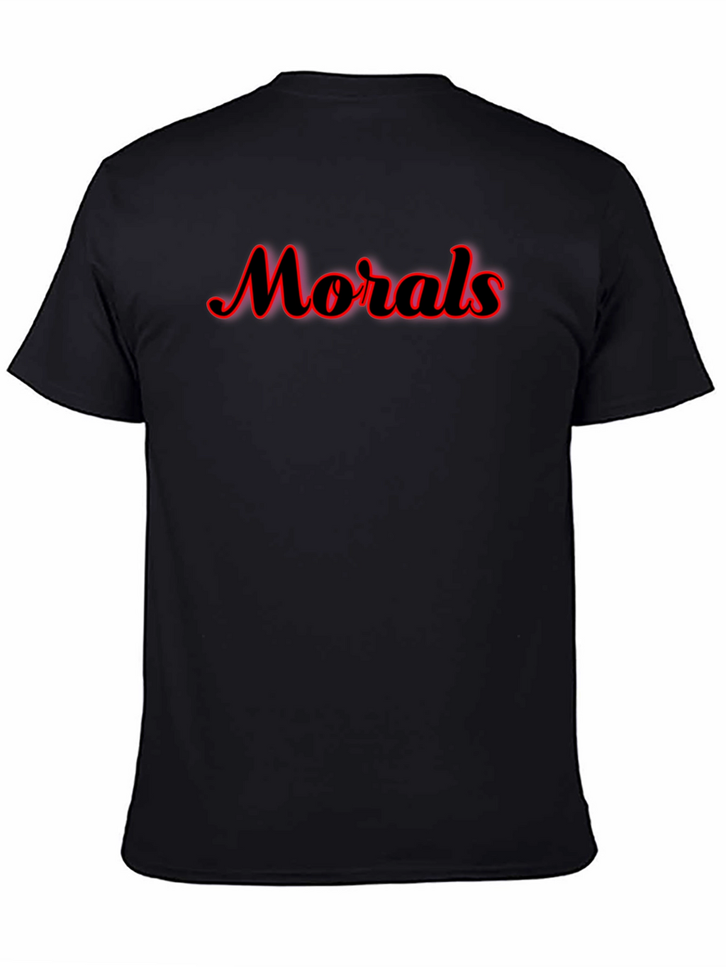 Morals Graphic Tee - Black Cotton Blend T-Shirt