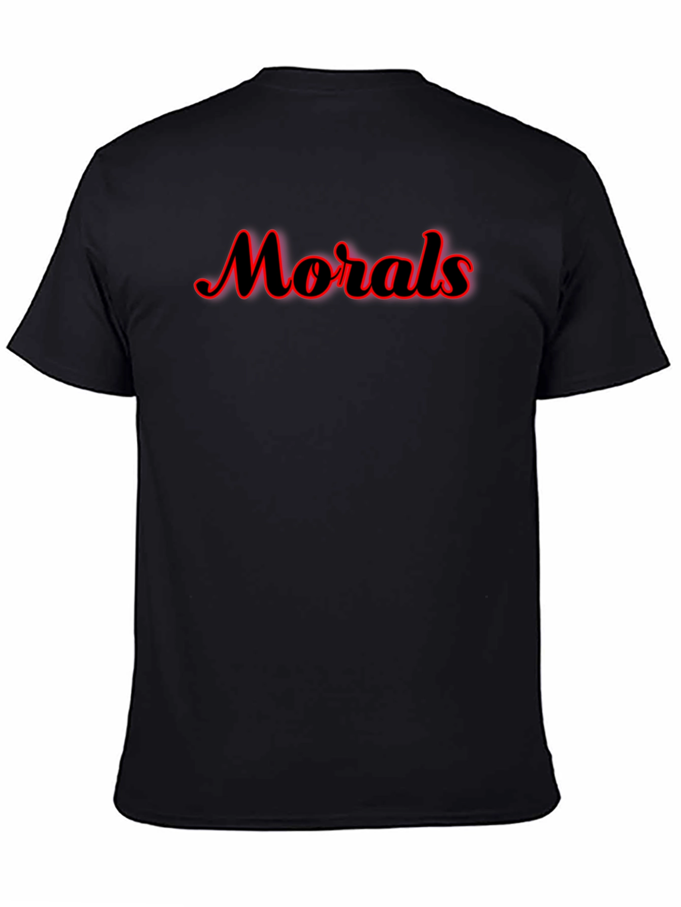 Morals Graphic Tee - Black Cotton Blend T-Shirt