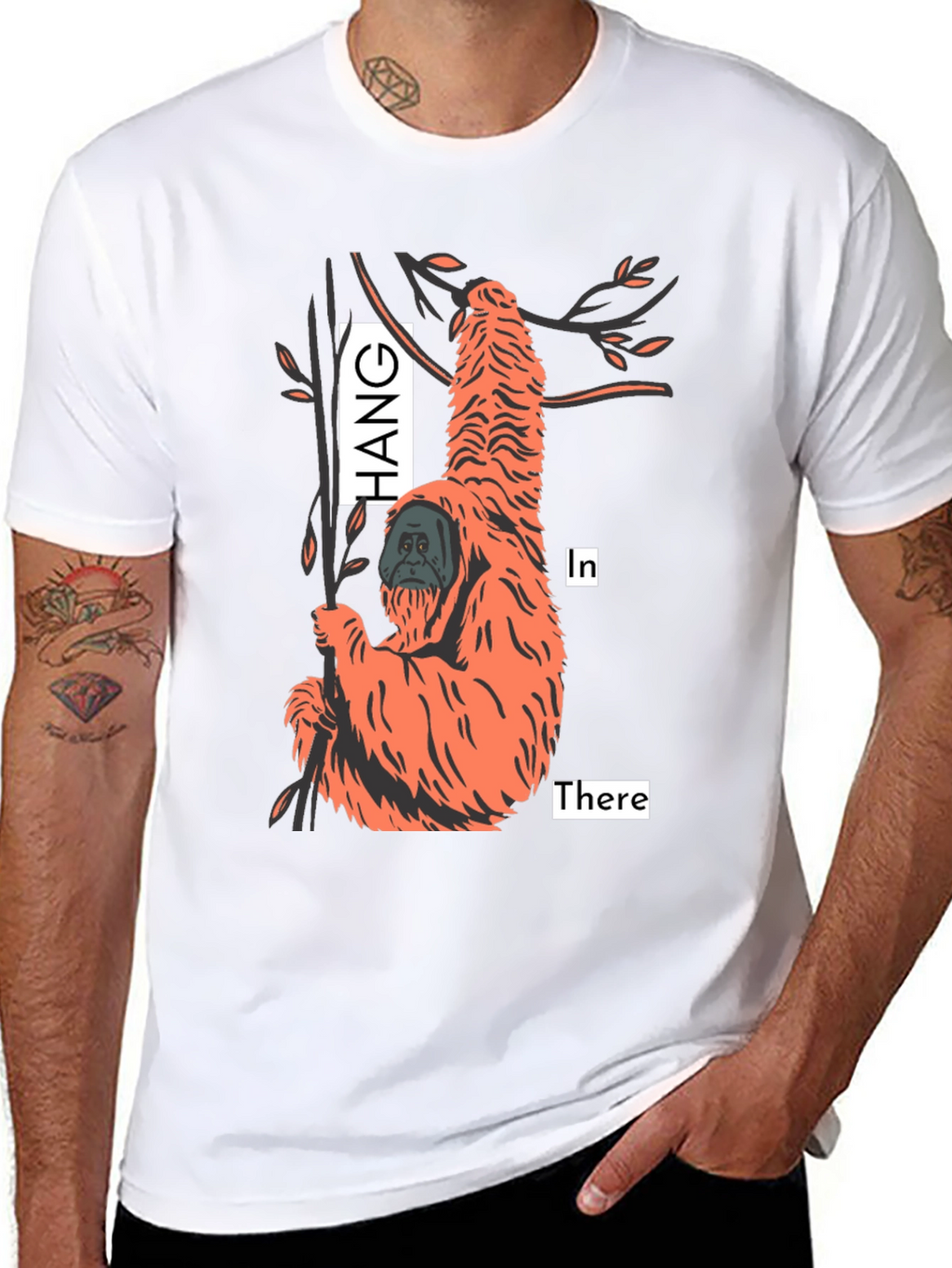 Hang In There Orangutan Graphic Tee