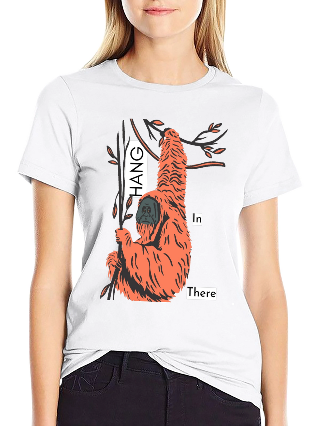 Hang In There Orangutan Graphic Tee