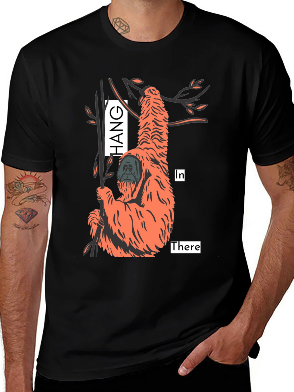 Hang In There Orangutan Graphic Tee
