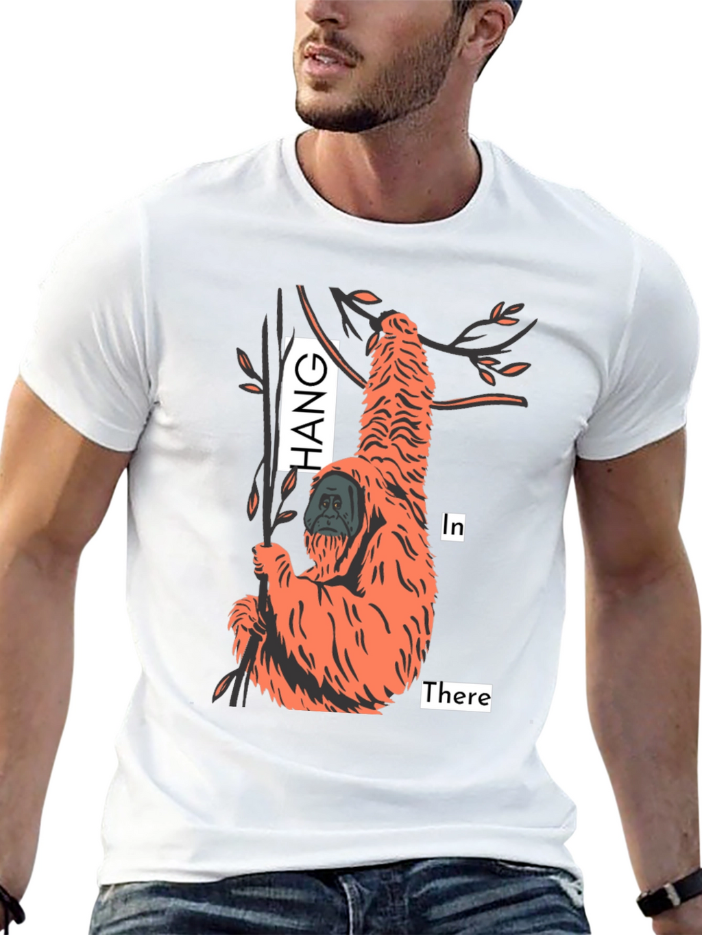 Hang In There Orangutan Graphic Tee