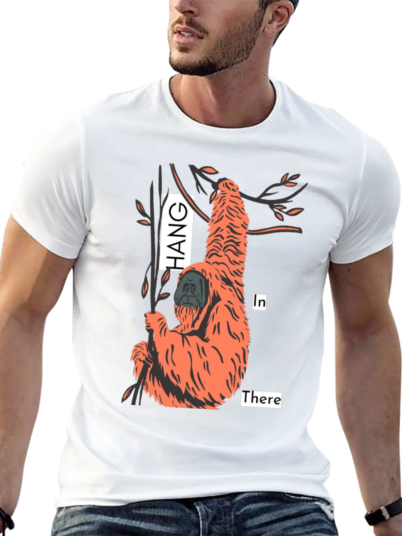 Hang In There Orangutan Graphic Tee
