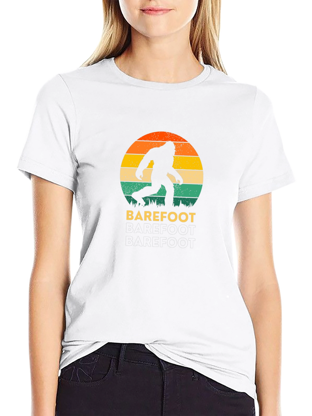 Retro Bigfoot T-Shirt - Barefoot Design