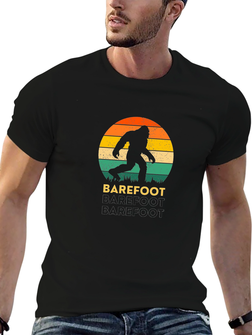Retro Bigfoot T-Shirt - Barefoot Design