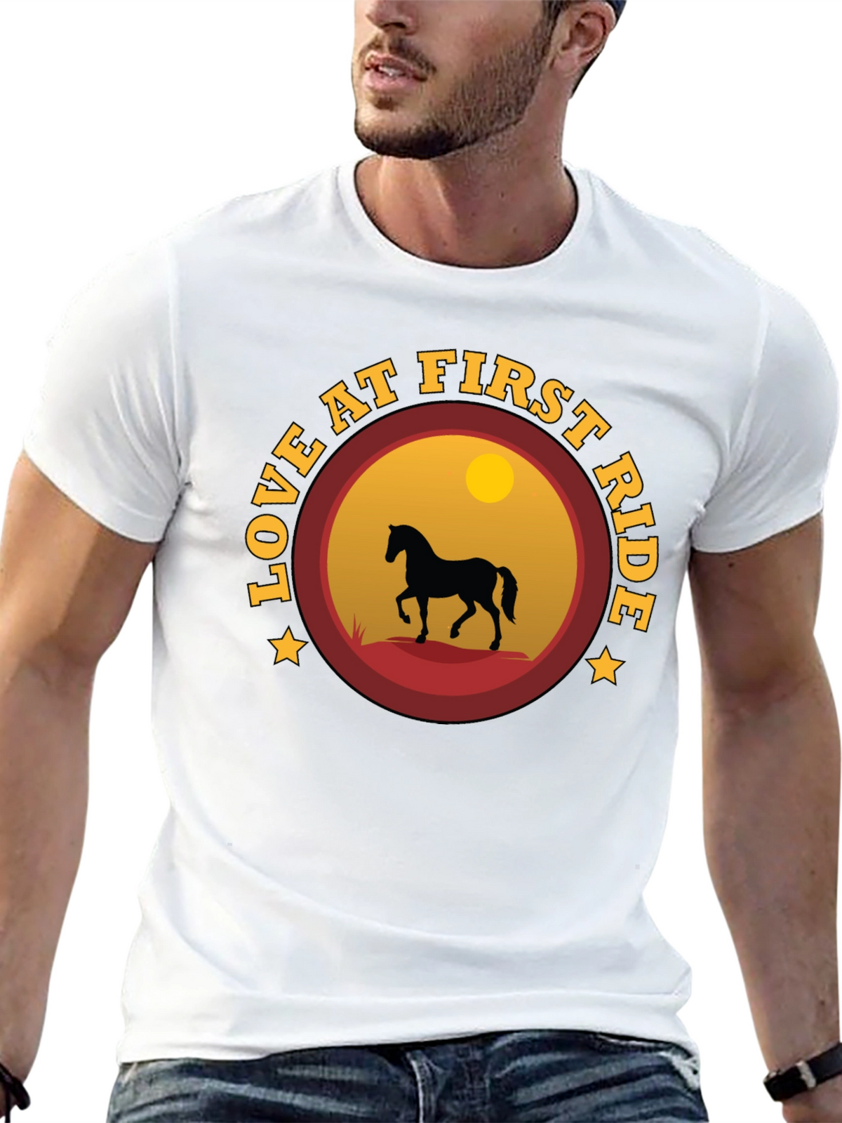 Love at First Ride Horse Graphic T-Shirt
