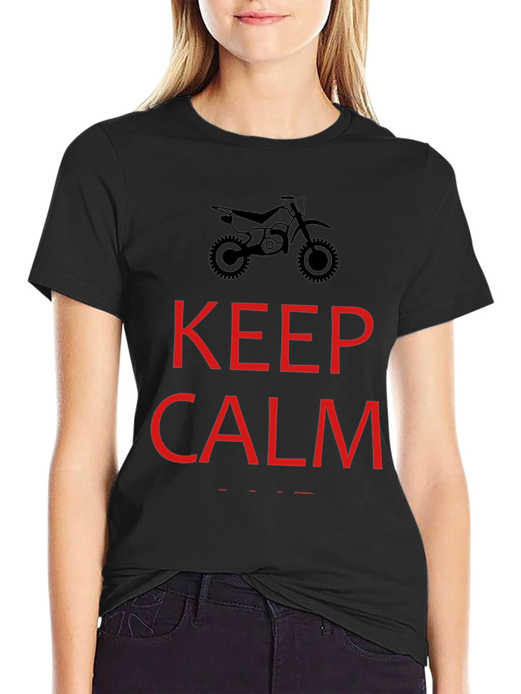 Keep Calm Dirt Bike Rider T-Shirt - Black